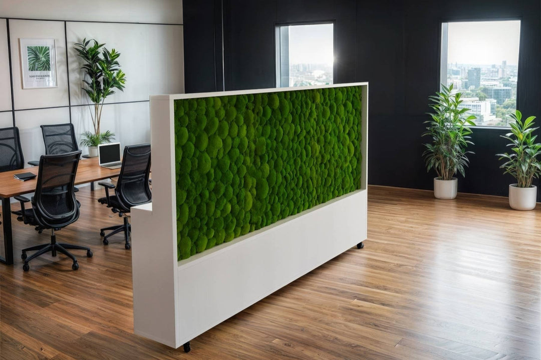 Moos-Raumteiler in Büro
