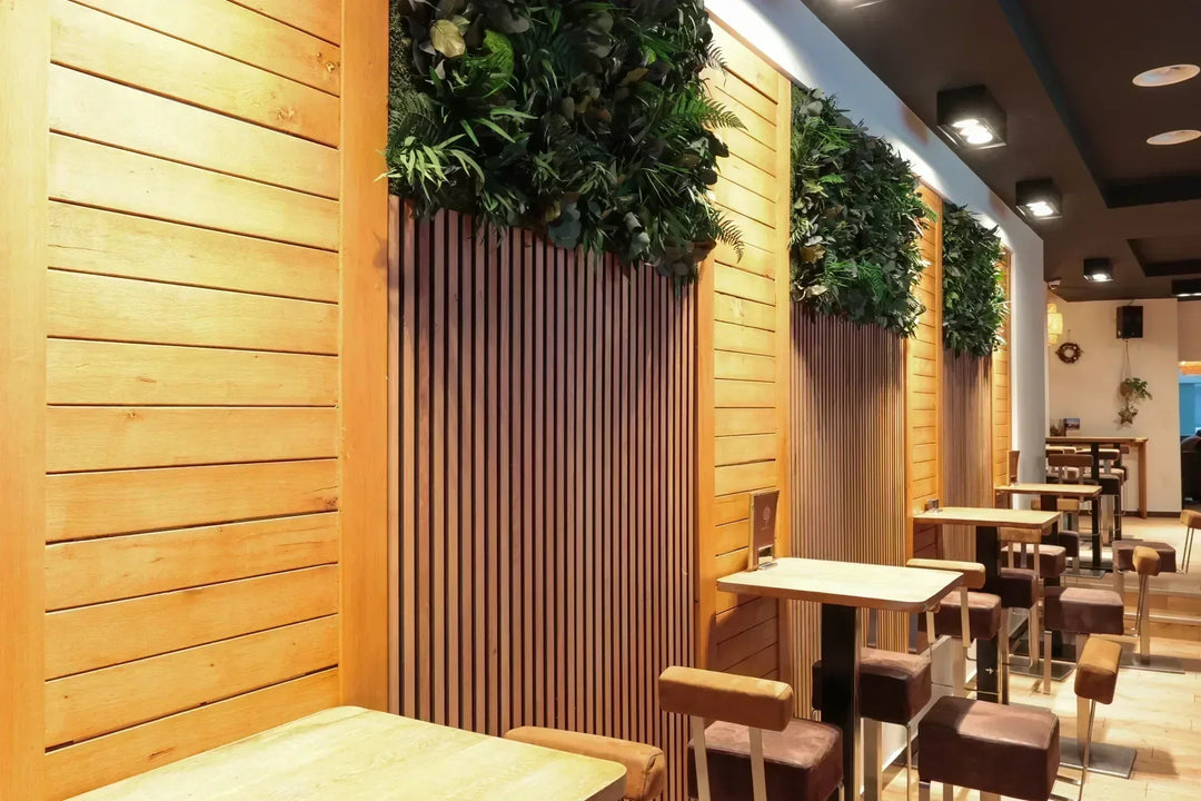 Dschungelmoospaneele für Wandgestaltung Bar