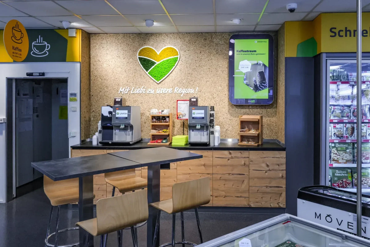 Moos-Herz in Tankstellenshop von Laveba