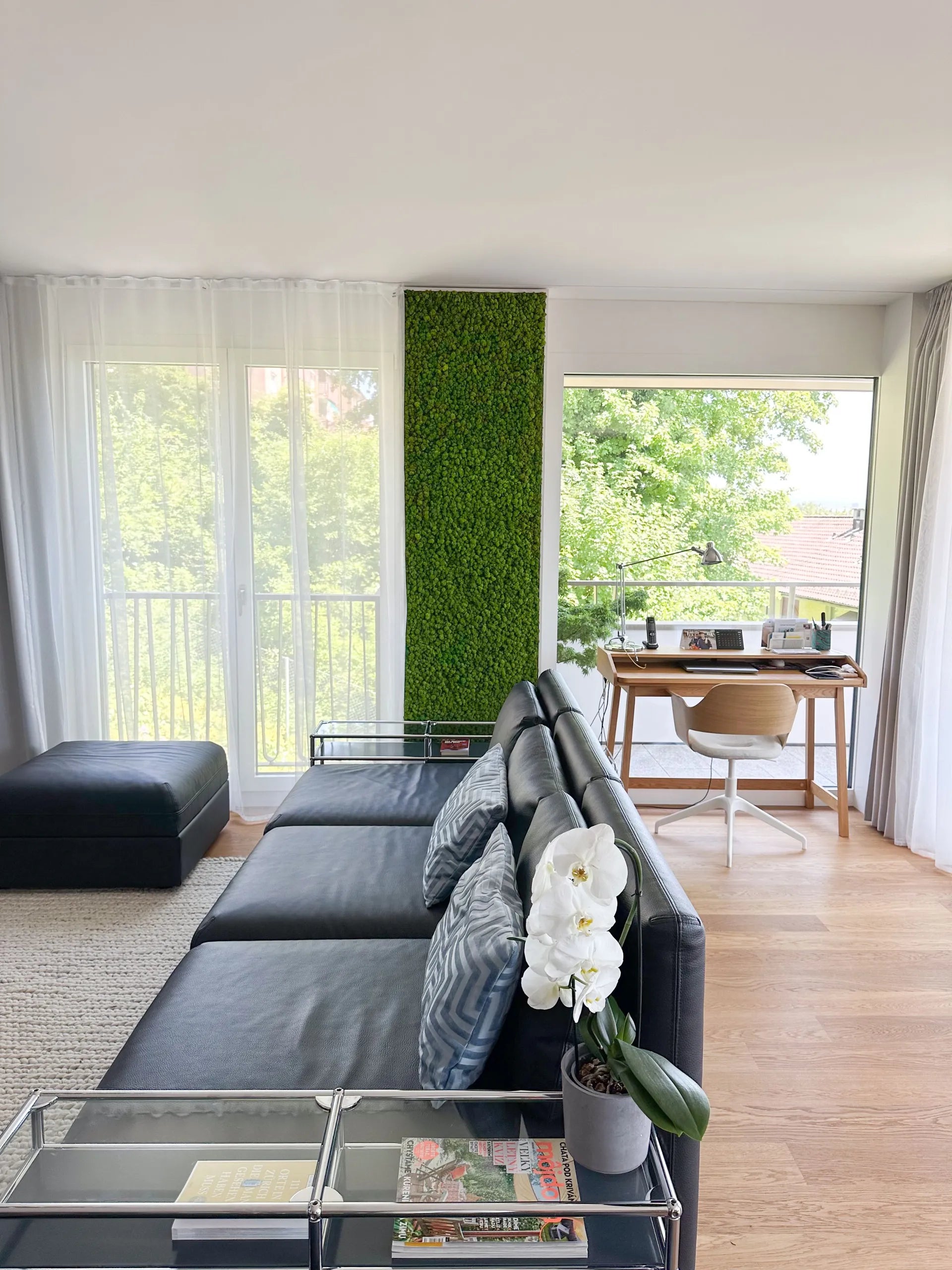 Feature Bild: Islandmoosbild im Wohnzimmer eines Privatkunden 