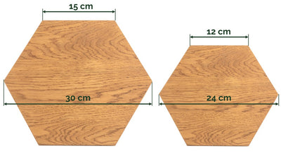 Panneaux muraux hexagonaux - bois