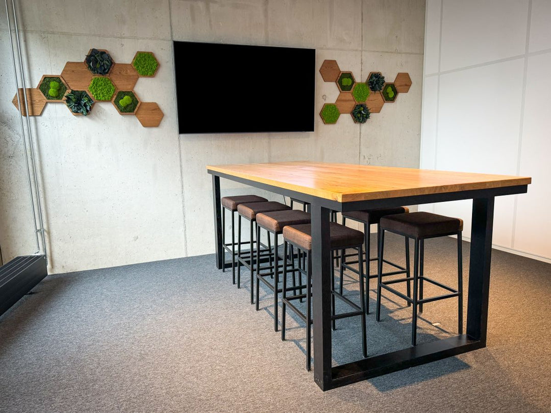 Hexagon-Wandpaneele Set in Sitzungszimmer