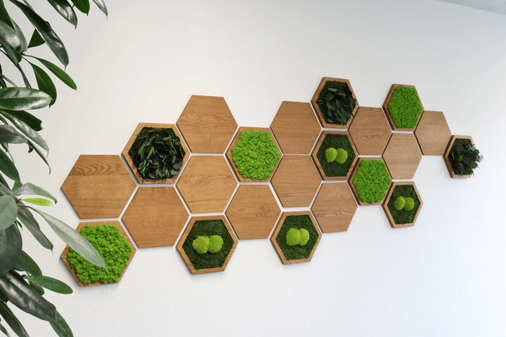Hexagon-Wandpaneele in Büro