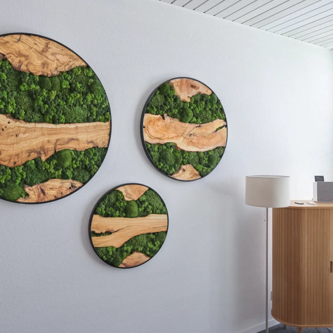 Olivenholzbilder in Ruheraum